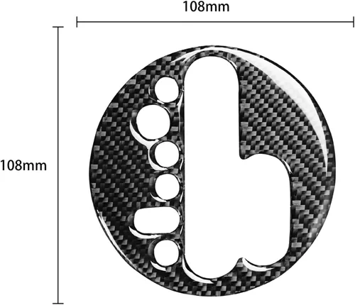 Vista 5 de Adhesivo de fibra de carbono real, consola central, cambio de marchas, modo de cambio de transmisión, cubierta de marco de transmisión, accesorios