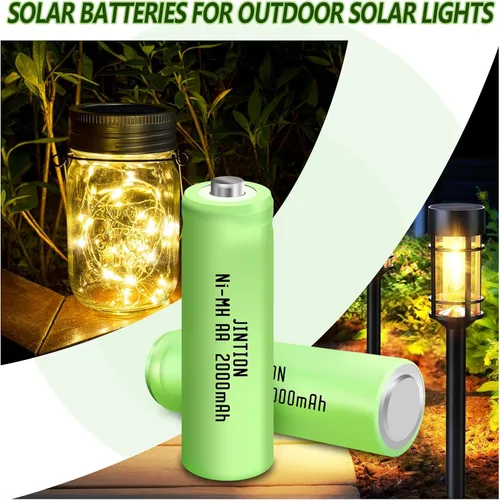 Vista 6 de JINTION Rechargeable AA Batteries, 2000mAh High Capacity Double A 1.2V NiMH Battery Low Self Discharge for Household Device Toy Solar Lights,8 Pack