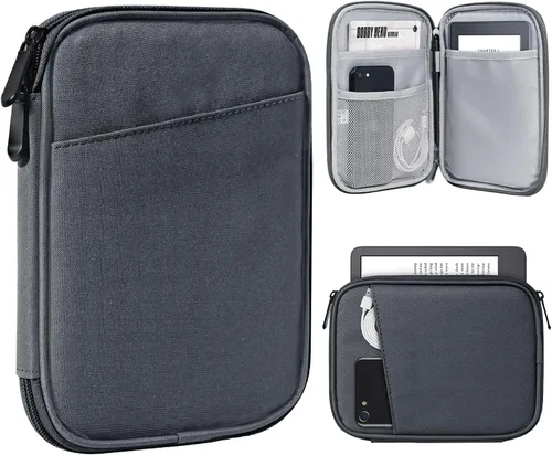 Vista 10 de TiMOVO Funda protectora para tablet de 6 a 7 pulgadas para libros electrónicos Paperwhite/Colorsoft Signature Edition, funda protectora con bolsillo