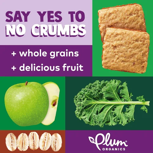 Vista 6 de Plum Organics Jammy Sammy Snack Bars – Manzana, col rizada y avena – Barras de 1.02 onzas (paquete de 30) – Barras orgánicas para niños pequeños