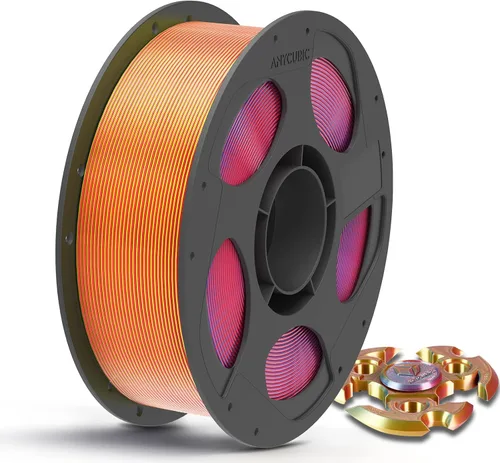 Vista 40 de ANYCUBIC - Bobina de filamentos Galaxy para impresora 3D, de PLA y purpurina brillante, de 1.75 mm y con precisión dimensional de +/- 0.03 mm, 1 kg