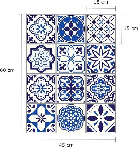 Vista 4 de WALPLUS 24 calcomanías de vinilo para salpicaduras de 6 pulgadas, pintura extraíble, impermeable, autoadhesivas, vinilo para el hogar, cocina, baño