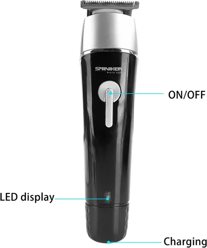 Vista 4 de Sminiker - Kit profesional 5 en 1 multifuncional, resistente al agua, para el aseo personal del hombre, cortadora de cabello, recortador de barba