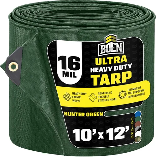 Vista 31 de Lona ultra resistente impermeable con cubierta grande Marrón, 4 x 20 pies / 0.630 in de grosor Lonas a prueba de rasgaduras Material de tejido