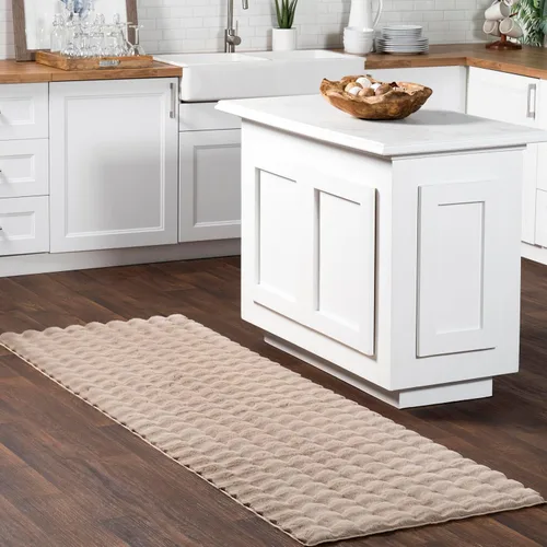 Vista 22 de nuLOOM Kai - Alfombra lavable a rayas blancas rotas, 5 x 8 pies Kai blanco apagado