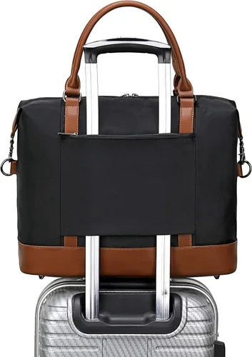 Vista 3 de CAMTOP- Bolso de viaje para mujer, de lona, para equipaje de mano, negro, (Black -1)), 6050