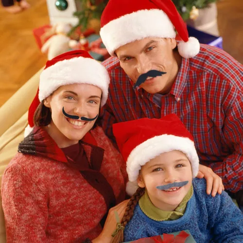 Vista 6 de KICNIC 60 bigotes falsos autoadhesivos (20 diseños) novedoso disfraz de barba peluda para decoración de suministros de fiesta de Navidad, adecuado