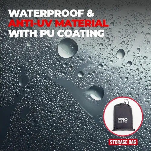 Vista 6 de PRO BIKE TOOL Cubierta para Bicicleta Transparente de PVC de 0.15mm de Grosor, Bucles de Seguridad Reflectantes, Anillos para la Cadena, Cuerda