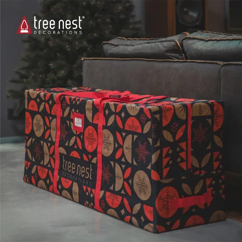 Vista 3 de Tree Nest Bolsa de almacenamiento con ruedas para árbol de Navidad de 7.5 pies, caja para árbol de Navidad artificial desmontado, bolsas