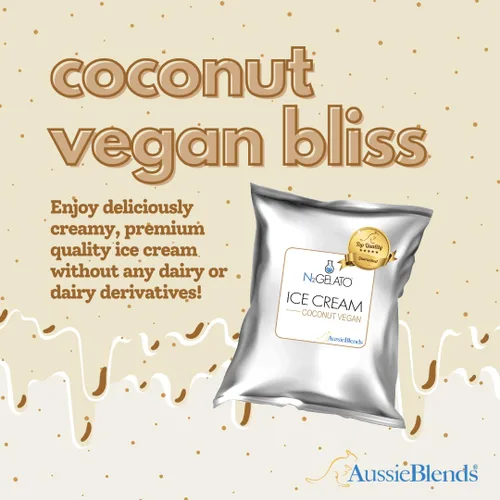 AussieBlends Mezcla de helado vegano de coco para helado suave, helado, helado enrollado, base de helado de nitrógeno líquido y más, a base de