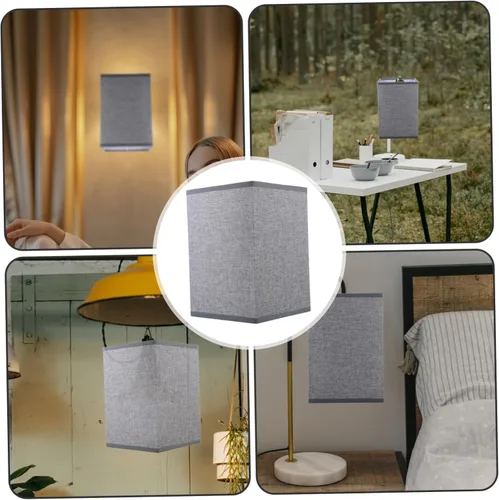 Vista 9 de Didiseaon Cubierta de lámpara de pie de lino, pantalla de lino de estilo simple, fácil de instalar para decoración del hogar, familiares y amigos