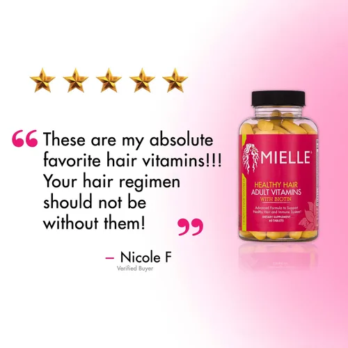 Vista 5 de Mielle Organics Vitaminas saludables para adultos con biotina 60