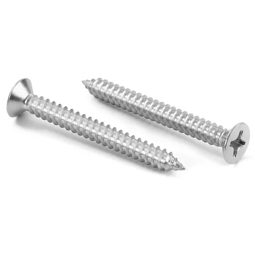 Vista 8 de MewuDecor Tornillo de madera de cabeza plana #4 x 1, tornillos de chapa, acero inoxidable 18-8 (304), acabado negro, 100