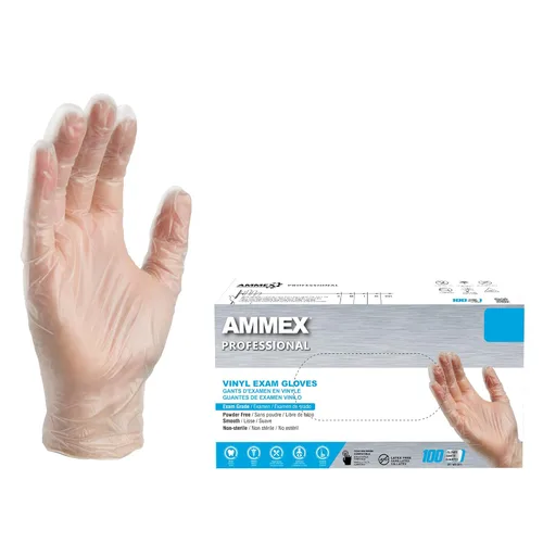 AMMEX - Guantes de nitrilo, desechables, sin polvo, S