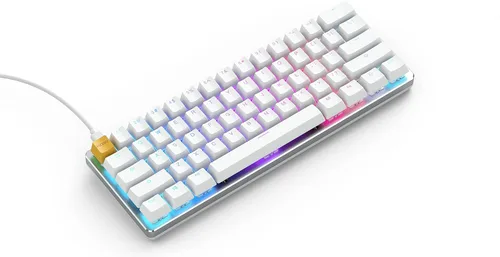 Vista 2 de Glorious Teclado para juegos personalizado, GMMK 60% compacto, teclado mecánico con cable USB C, interruptores y teclas intercambiables en caliente