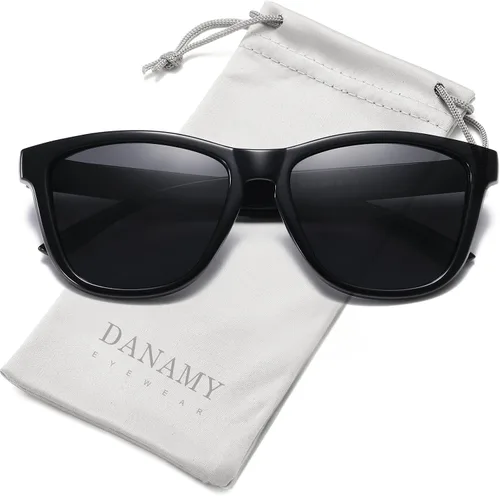 Vista 22 de DANAMY Gafas de sol polarizadas para mujer y hombre, protección UV A1- rosa