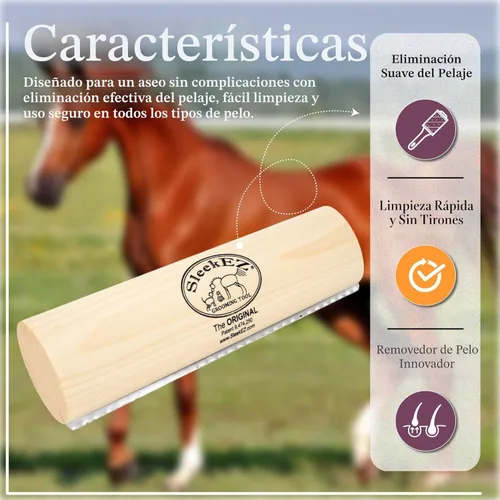 Vista 6 de SleekEZ Herramienta para desenredar y acicalar Cepillo para caballos para kit de aseo de caballos Herramienta de eliminación de pelo de mascotas