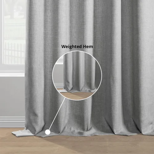 Vista 34 de HPD HALF PRICE DRAPES Cortinas de lino italiano para dormitorio y sala de estar, cortinas de oscurecimiento de habitación (1 panel), 50 pulgadas