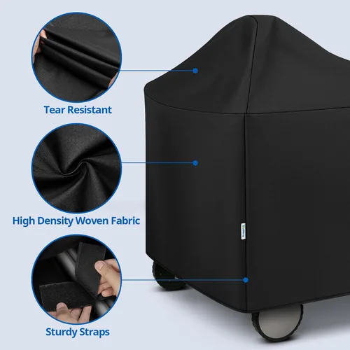 Vista 5 de SunPatio Funda impermeable para parrilla Weber de 22 pulgadas para parrilla Weber Performer Premium Deluxe, RecTeq, Char-Griller, en comparación