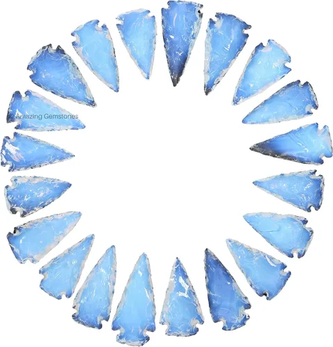 Vista 37 de Amazing Gemstone Punta de flecha de cuarzo Aura de Titanio, cristal y piedra curativa, cabeza de flecha de roca pedernal – 2 a 3 puntas de flecha