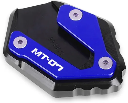 Vista 3 de CNC aluminio Motorcycle For Yamaha MT-07 MT Mt07 Moto Cage 2015-2023 Kickstand Foot Side Stand Extension Pad Support (Color : Black MT07)