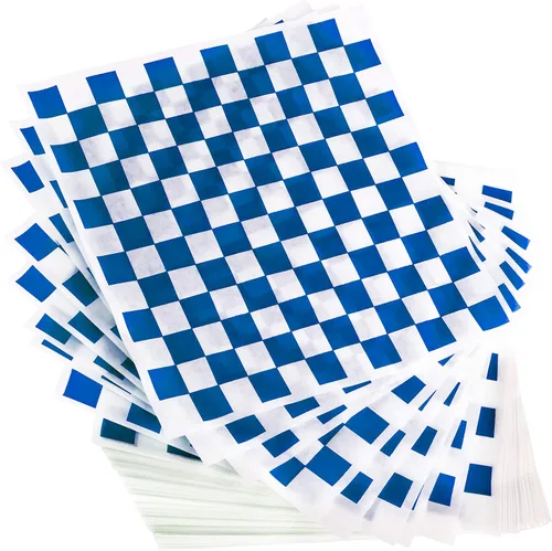Vista 9 de Avant Grub - Paquete de 300 hojas de envoltorio para sándwiches extra grande, resistente a la grasa, a cuadros negros. Papel encerado apto