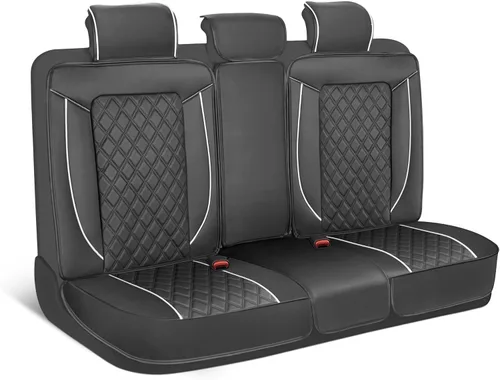 Vista 36 de MotorBox Meridian Series - Fundas de asiento de piel napa, fundas clásicas de asiento delantero, de piel sintética de alta calidad, color beige