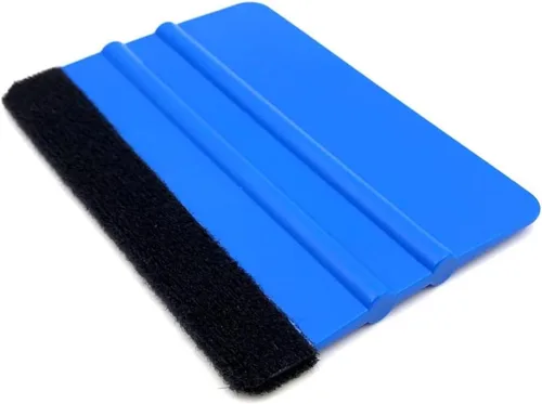 Vista 7 de RockRose Blue Card con escobilla de goma Ridge – Herramienta de tintado de ventana de precisión de 5 pulgadas para aplicaciones de vidrio, vinilo