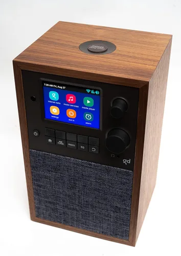 Vista 3 de Grace Digital Radio por Internet Alto + SiriusXM, Pandora, Spotify Connect, Bluetooth, Wi-Fi, alarma de 7 días (nogal)