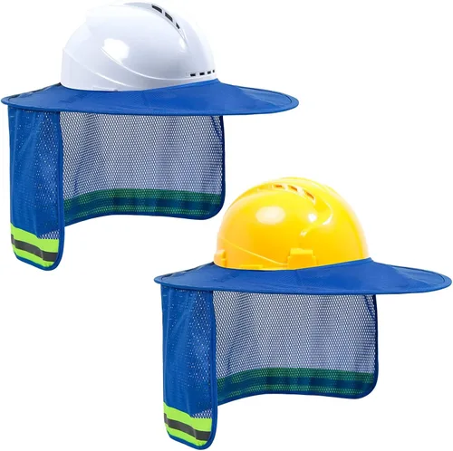 Vista 20 de TCCFCCT Parasol para sombrero duro, escudo de cuello de ala completa, 2 paquetes, casco duro no incluido