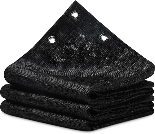 Tela 90% para patio y pérgola, red de sombra de polietileno de alta densidad con protección UV con bordes y ojales reforzados, parasol resistente al