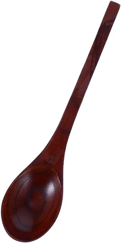 Vista 6 de Hemoton Cuchara japonesa de madera cucharas de sopa, cucharas de sopa, cucharas de sopa exquisitas cucharas de mezcla de café, cuchara pequeña mini