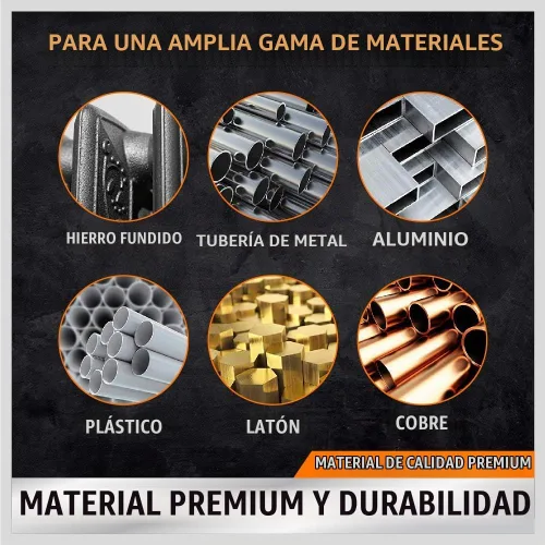 Vista 6 de HORUSDY Kit de 5 piezas de grifos de tubería NPT con estuche de almacenamiento resistente, herramientas de roscado de acero al carbono de alta