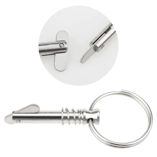 Vista 4 de Hysagtek 6 pines Bimini de 1/4 de pulgada de diámetro, accesorios superiores Bimini de liberación rápida, pasadores de toldo para lancha, accesorios