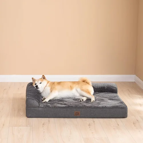Vista 8 de EHEYCIGA Cama de espuma viscoelástica para perros de tamaño grande, cama para mascotas para perros grandes para jaula con forro impermeable, sofá