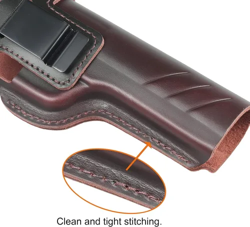 Vista 3 de OWB 1911 Holster - Top Grain Leather for Most 1911 Style Compatible with Colt, Kimber, Springfield, Tisas & More Fits 4" & 5" Barrels