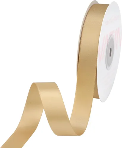 Vista 165 de VATIN - Cinta de satén de doble cara beige de 1/4", 25 yardas continuas, cinta de poliéster beige para ramo de lazos, envoltura de regalos, arreglo