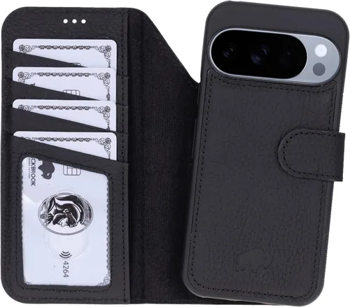 Vista 15 de BLACKBROOK Juego de funda y cartera magnética desmontable 2 en 1 para iPhone 13 Pro Max, cartera desmontable de cuero de grano completo Carter