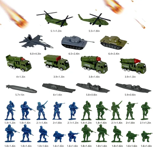 Vista 4 de TALGIC Set de Juego de Soldados del Ejército - Juego Grande Incluyendo Figuras de Acción de Soldados del Ejército, Alfombra de Batalla, Accesorios