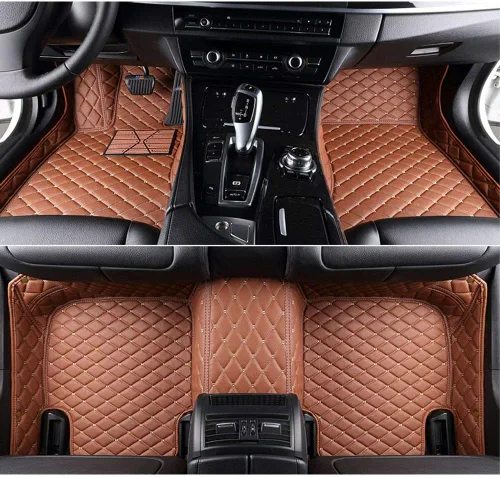 Vista 31 de Alfombrillas de automóvil personalizadas para Audi A1, A2, A3, A4, A5, A6, A7, A8, R8, TT, Q2, Q3, Q5, Q7, Q8, e-tron (beige)