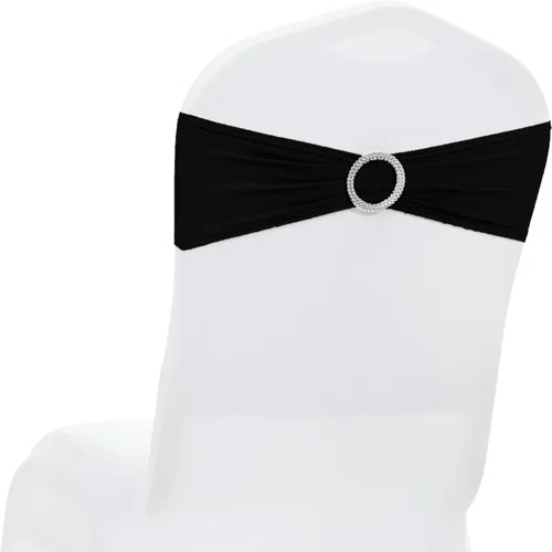 Vista 10 de MDS - Paquete de 10 bandas de elastano para silla, universales, se ajustan a bandas elásticas para sillas con hebilla, para boda, lazo deslizante