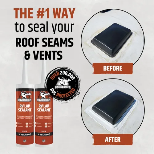 Vista 2 de Liquid Rubber - Sellador de solapa para RV, color blanco, 1 paquete