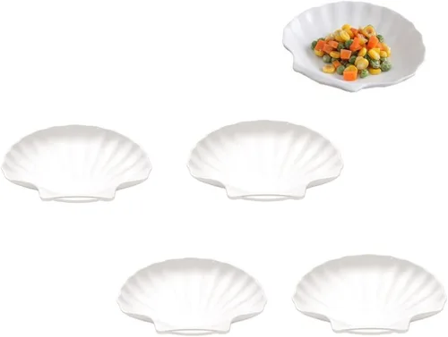 Vista 2 de Leoyoubei Juego de 6 platos de salsa de porcelana blanca para sushi, salsa de soja, salsa de tomate, mostaza de miel, barbacoa o condimentos