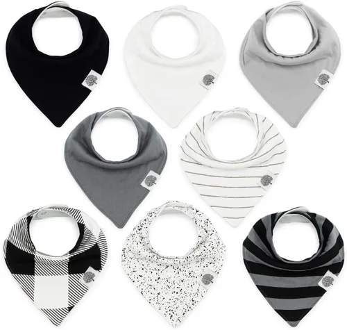 Vista 14 de Parker - Baberos tipo bandana para bebé, paquete de 4 baberos para niños, niñas, unisex