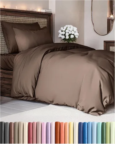 Vista 18 de Juego de funda de edredón tamaño Queen - Funda de edredón extra suave tamaño Queen 90 x 90 con 2 fundas de almohada - Ropa de cama de hotel de lujo