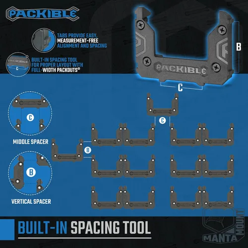 Vista 4 de Soportes de manta para Packout - Clavijas de montaje compatibles con Milwaukee Packout Accesorios de bloqueo de Packout