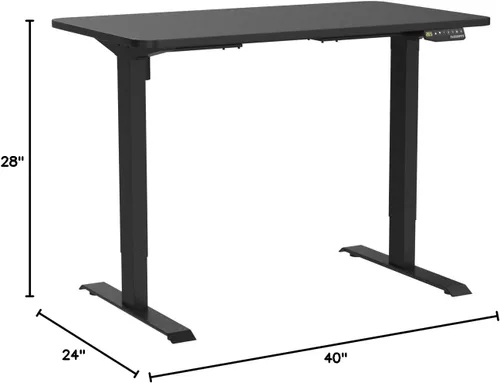 Vista 3 de FLEXISPOT EN2 Escritorio de pie de una pieza completa con regleta de alimentación de abrazadera, escritorio eléctrico de altura ajustable de 40 x 24