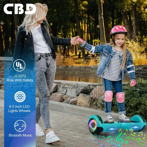Vista 53 de CBD Scooter with Corlorful LED Lights,6.5" Wheels, Dual 300W Motor Scooter for Kids Girls Boys Adults, All Ages