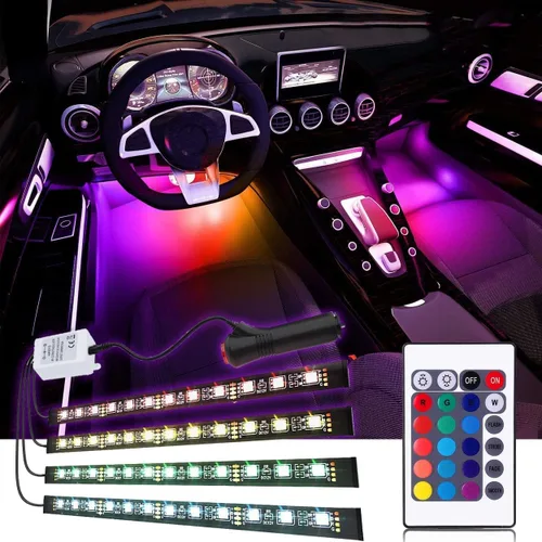 Vista 14 de Luces Interiores del Coche, Luces LED para Accesorios de Coche, Regalos Navideños para Hombres, Mujeres, Adolescentes y Niñas, Luces LED Interiores