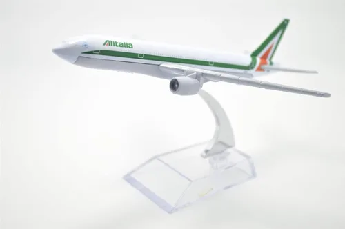 Vista 2 de TANG DYNASTY(TM 1:400 16cm B777-200 Alitalia Metal Airplane Model Plane Toy Plane